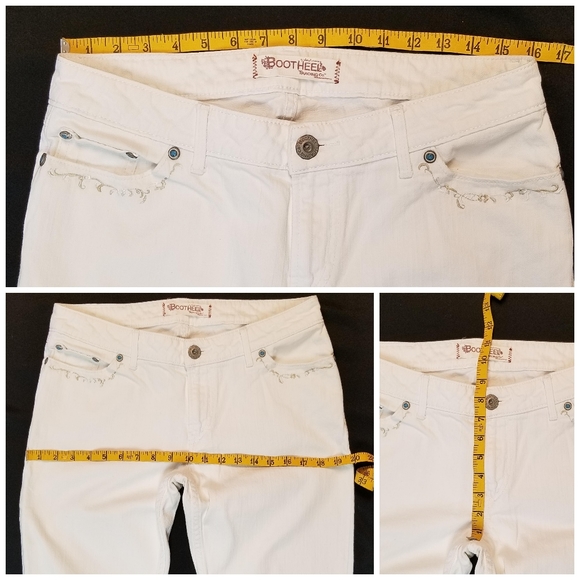 Bootheel Trading Co White Jeans Embroidered sz 10 - Picture 5 of 11